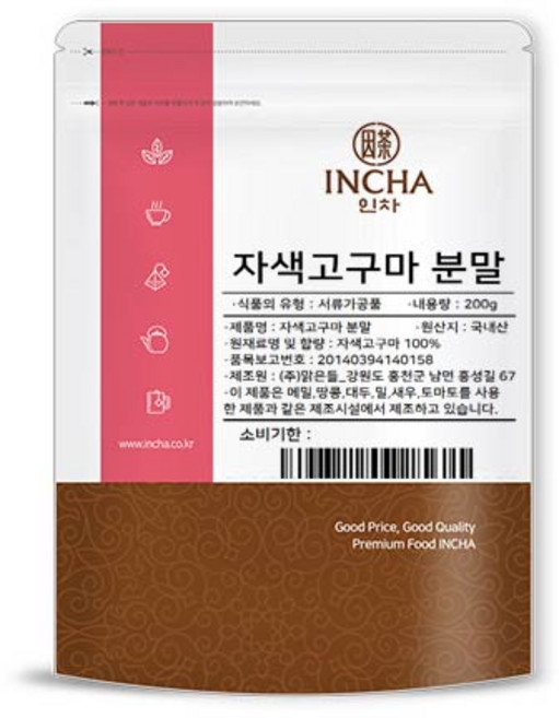 인차 자색고구마분말, 200g, 1개