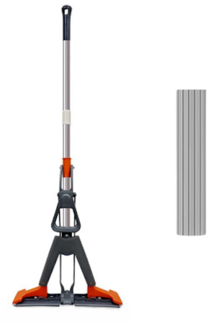 예그리나 와이드형 접이식 펄프형 물흡수 청소기 34cm + 리필 펄프 헤드 세트, 1세트