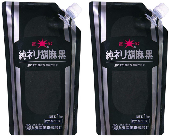 九鬼 星印純胡麻醬SP 黑色, 1kg, 2包