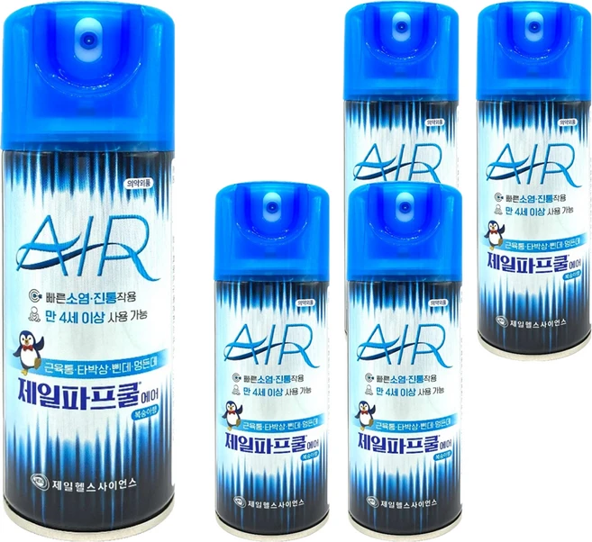제일헬스사이언스 제일 파프쿨 에어 180ml, 5개, 1개입 - 쿠팡