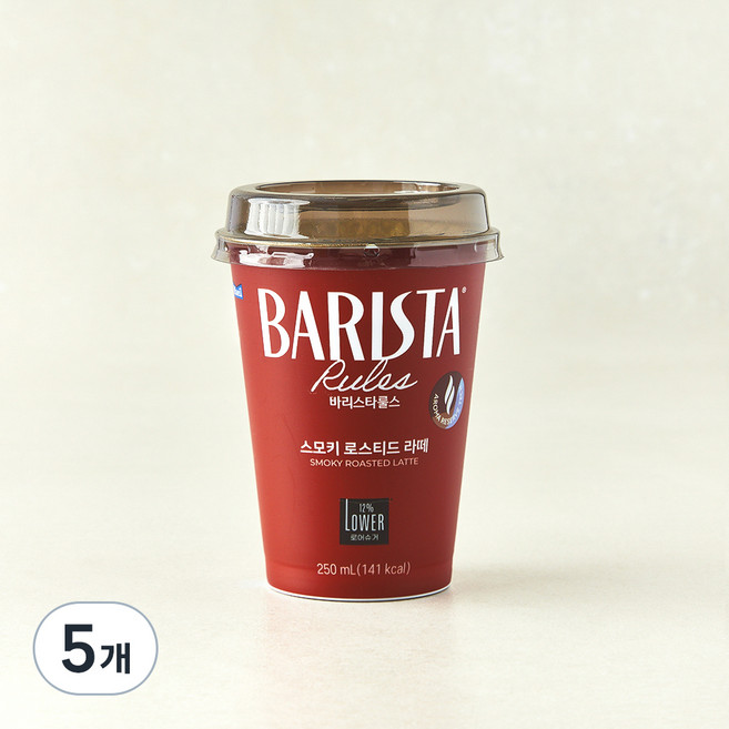 바리스타룰스 스모키 로스티드 라떼, 5개, 250ml