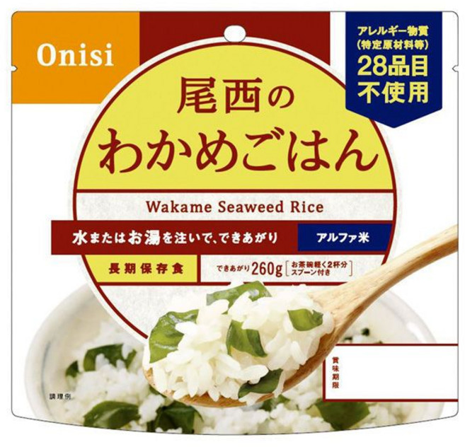Onisi 尾西 沖泡即食海帶芽飯, 100g, 1包