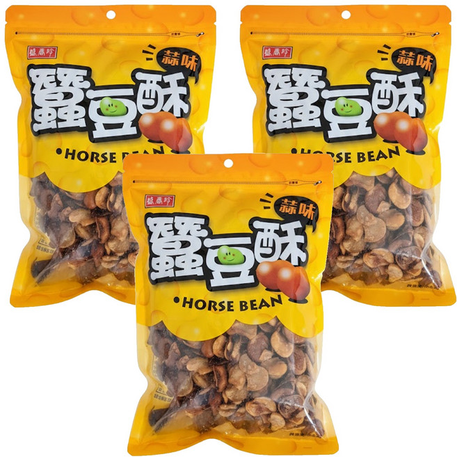 盛香珍 蠶豆酥 蒜味, 250g, 3包