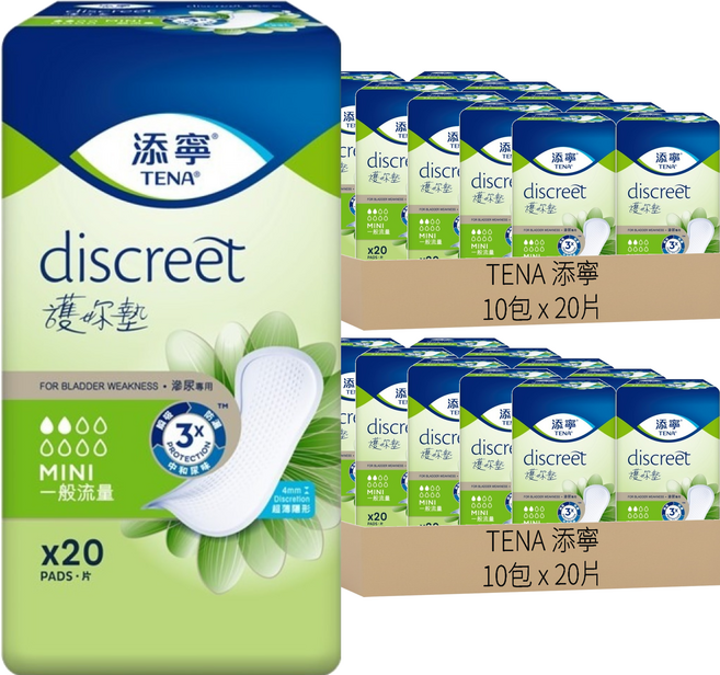 TENA 添寧 護妳墊, 一般流量 22cm, 20片, 20包