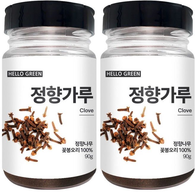 헬로우그린 정향 가루 통, 90g, 2개