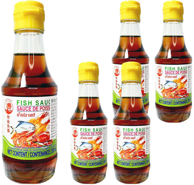 COCK BRAND 公雞牌 特級鮮魚露, 200ml, 5瓶