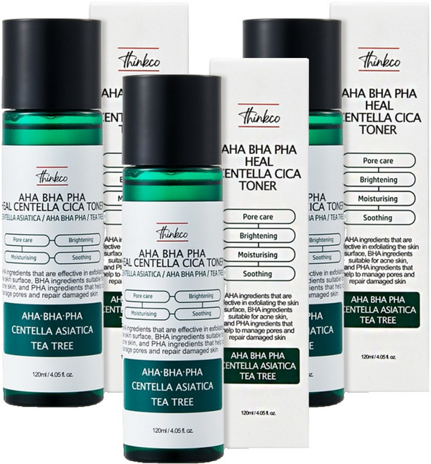띵코 아하바하파하 힐 센텔라 시카 토너, 120ml, 3개