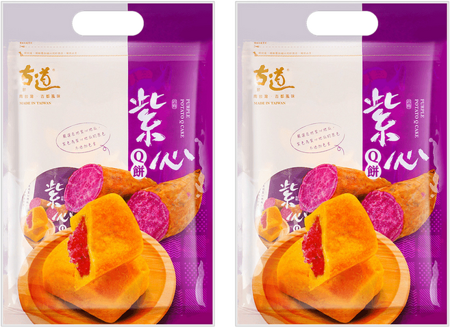 古道鳳梨酥 紫心Q餅 蛋奶素, 280g, 2袋