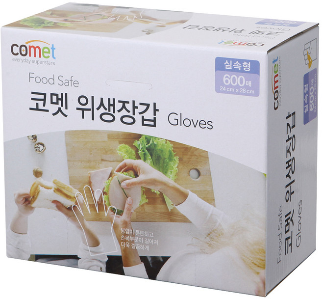 코멧 위생 비닐장갑 실속형, 1개, 600개입