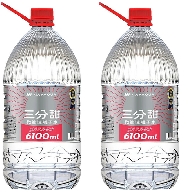 NAYAQUA 耐雅格生技 三分甜 PH7.5 微鹼性離子水, 6100ml, 2瓶