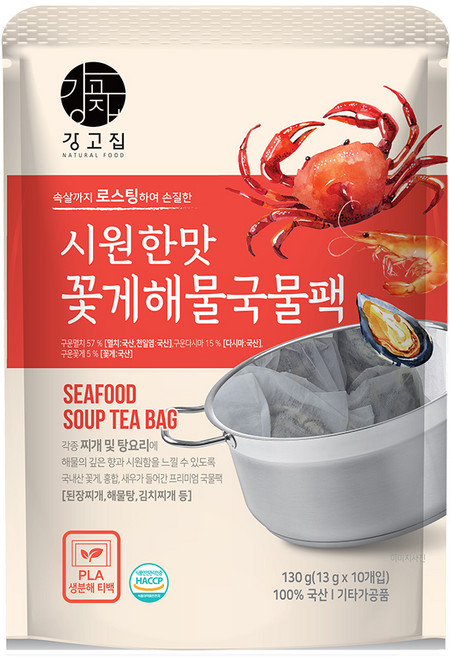 강고집 꽃게 해물 국물팩 10p, 130g, 1개