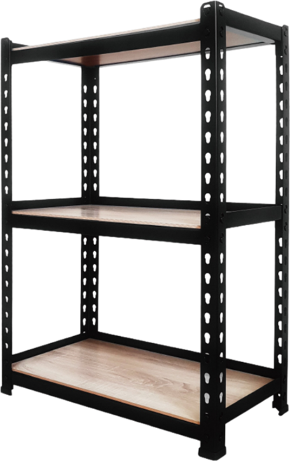 KI WISH 居家生活 角鋼置物架 平均荷重60公斤, 黑色, 3層