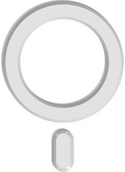 밸류엠 맥세이프 호환 플레이트 자석 스티커, 화이트, 1개