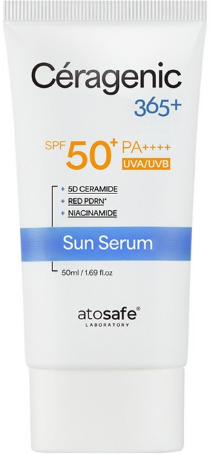 아토세이프 세라제닉 365+ 선 세럼 피부장벽 붉은기 진정 PDRN SPF50+ PA++++, 1개, 50ml
