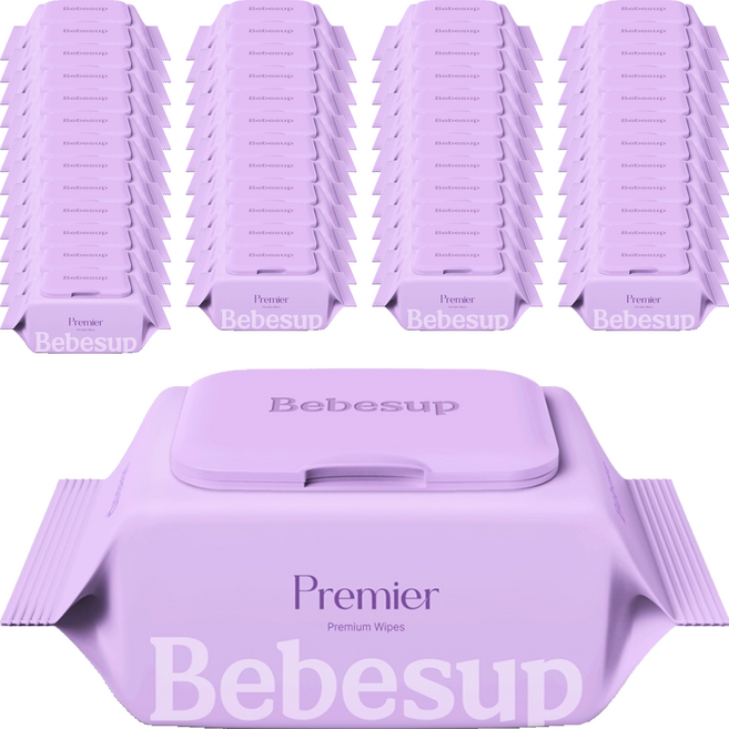 베베숲 유아용 프리미어 물티슈 휴대캡형, 20매, 72개