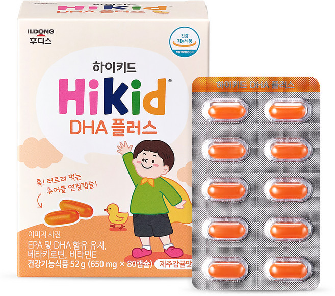 일동후디스 유아용 하이키드 DHA 플러스 52g, 80정, 1개