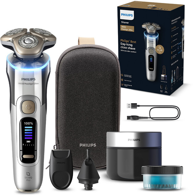 필립스 i9000 프레스티지 울트라 전기면도기, XP9404/26, 크롬