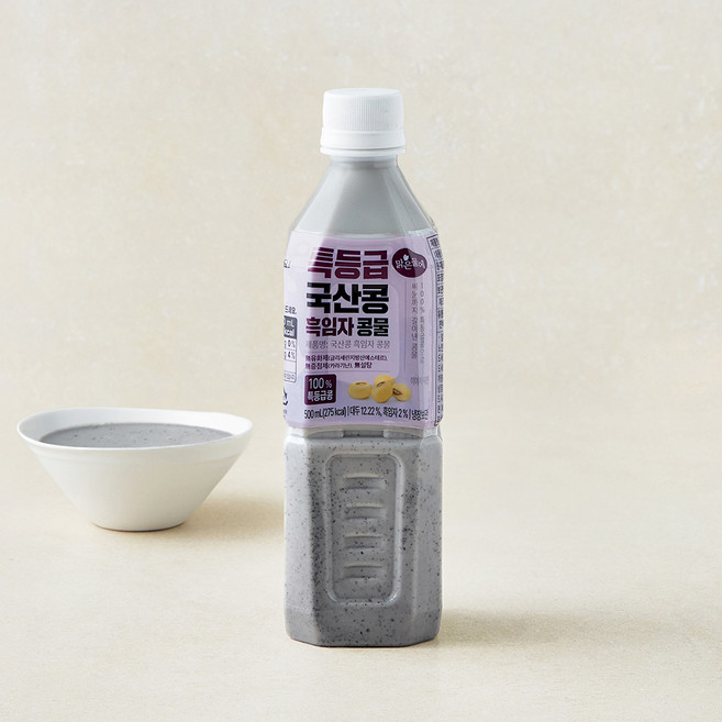 맑은물에 특등급 국산콩 흑임자 콩물, 500ml, 1개