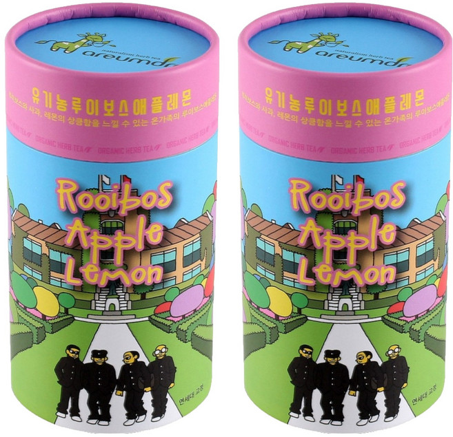 아름드레 세계속의 한국 지관 유기농 루이보스 애플레몬티, 70g, 2개, 1개입