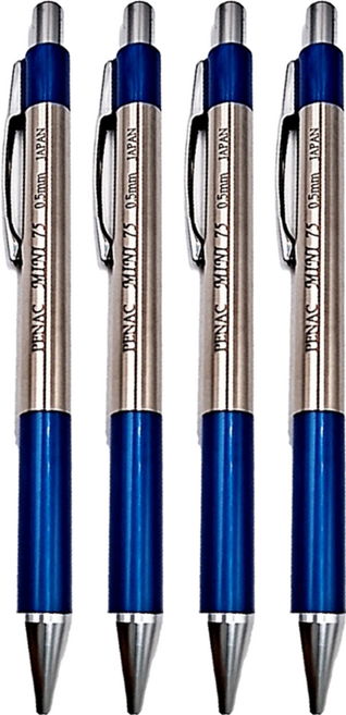 PENAC 日本高級筆 自動鉛筆 sc3001-03 藍色, 0.5mm, 4支