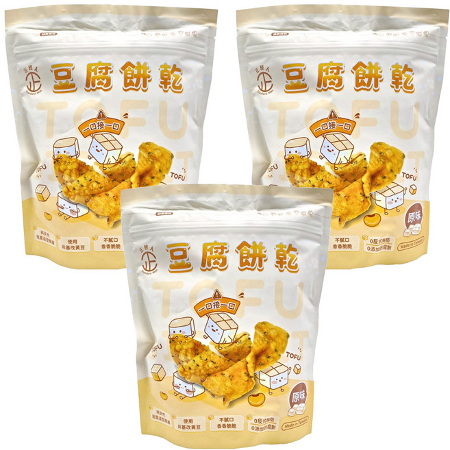 正經人 豆腐餅乾 原味, 150g, 3包