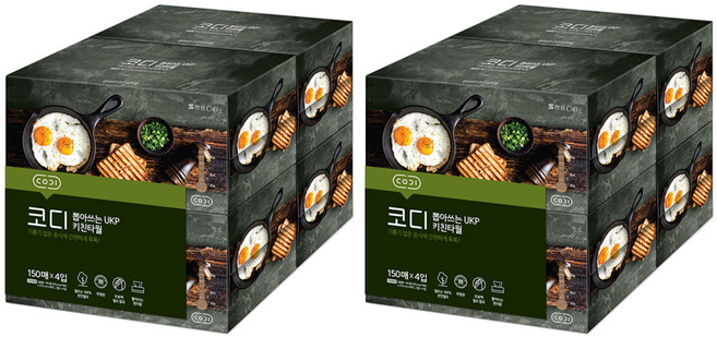 코디 뽑아쓰는 UKP 천연펄프 키친타월, 4매, 8개