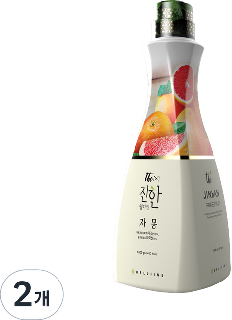 웰파인 더진한 자몽 농축액, 1.5kg, 2개