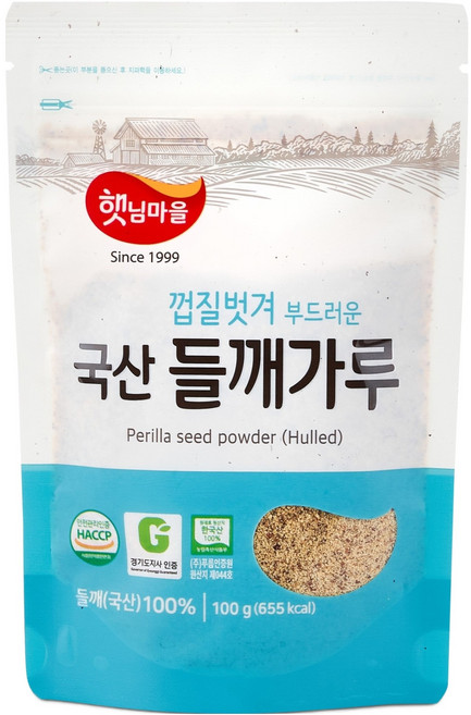 햇님마을 껍질벗긴 국산 들깨가루, 100g, 1개