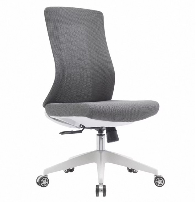 E-home Vortex 1.0 旋流白框中背半網人體工學電腦椅 LX605A-gry, 灰色