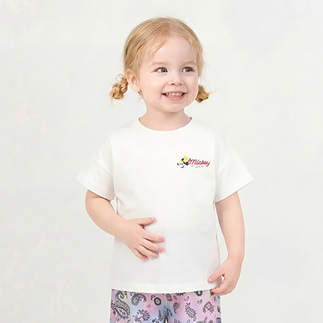 밀크마일 디즈니 미키마우스 방긋 스마일 티셔츠