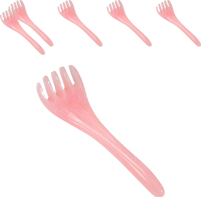 디어모모 휴대용 다용도 마사지 지압괄사 포크모양, 6개, 랜덤 발송