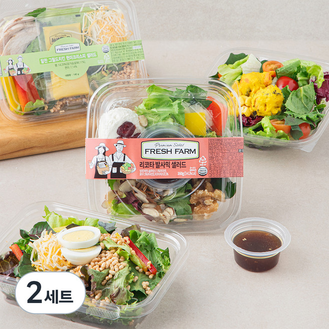 All바른농장 실속샐러드 4종 C세트, 600g, 2세트