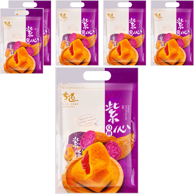 古道鳳梨酥 紫心Q餅 蛋奶素, 280g, 6袋