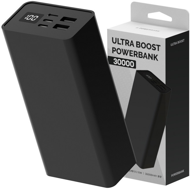 일리온 울트라부스트 고속충전 대용량 보조배터리, 블랙, SPE-PA30CPQ