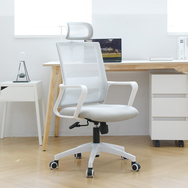 린백 사무실 책상 컴퓨터 메쉬의자 헤더형 CP13HW, 그레이