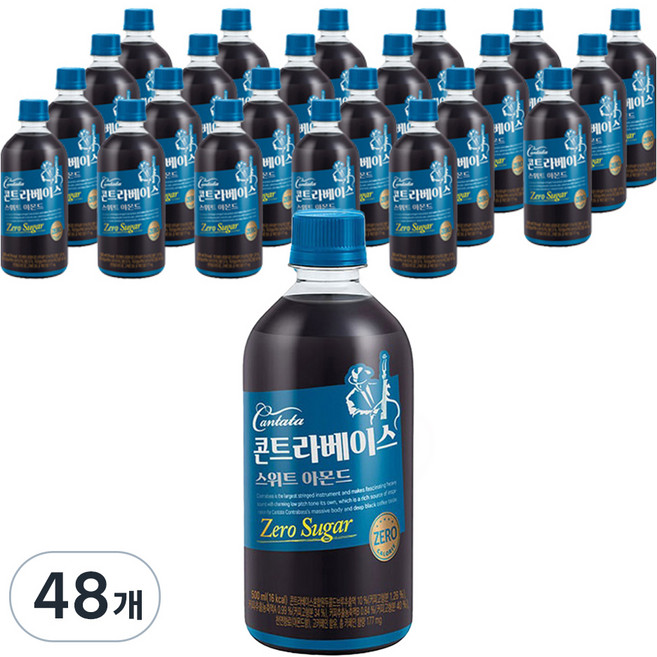 칸타타콘트라베이스 스위트 아몬드 커피음료, 500ml, 48개