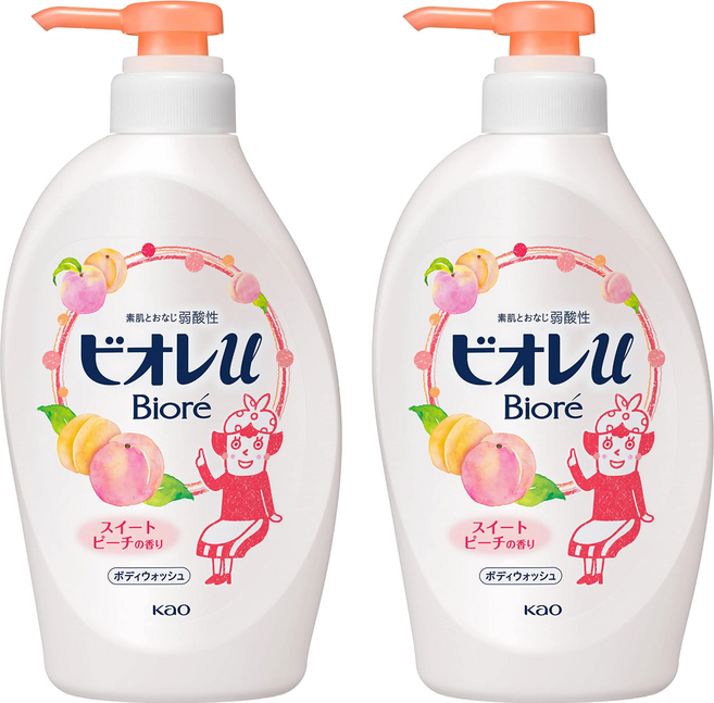 Biore 蜜妮 沐浴乳 香甜蜜桃, 480ml, 2瓶