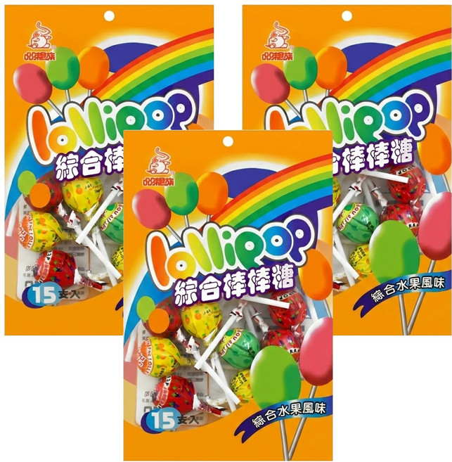 品味食族 嘉禾牌 綜合棒棒糖, 210g, 3袋