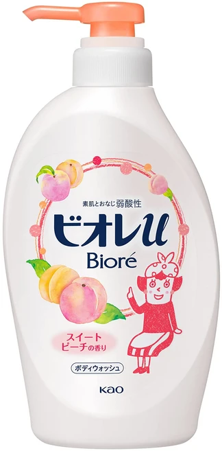 Biore 蜜妮 沐浴乳 香甜蜜桃, 480ml, 1瓶