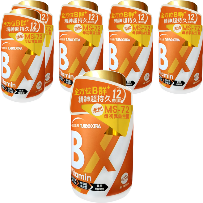 統欣生物科技 全效守護系列 維生素B群, 60顆, 300mg, 6罐