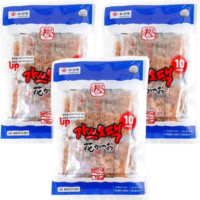 야마끼 소포장 하나 가쓰오팩, 10g, 3개