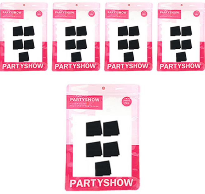 파티쇼 칼라 냅킨 20p, 블랙, 5개