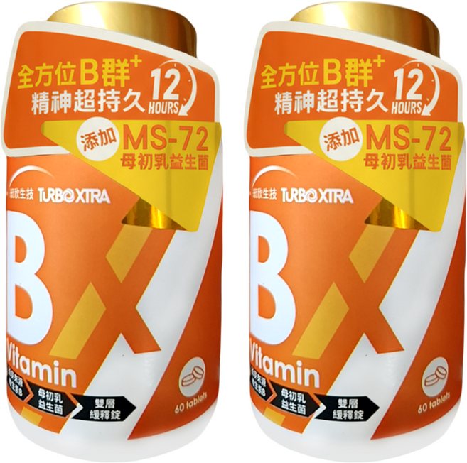 統欣生物科技 全效守護系列 維生素B群, 60顆, 300mg, 2罐