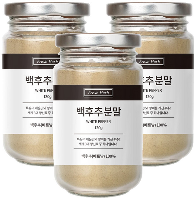신선약초 백후추 분말, 120g, 3개