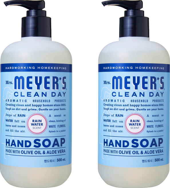 미세스마이어스클린데이 핸드워시 레인워터향, 2개, 500ml