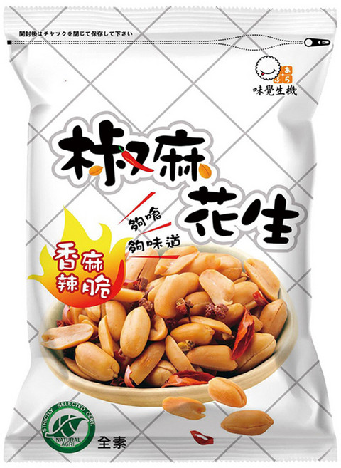 味覺生機 黃粒紅 椒麻花生, 160g, 1包