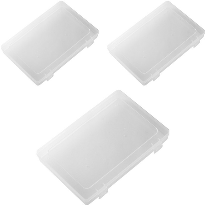 퓨어온 네일아트 보관함, 투명, 3개