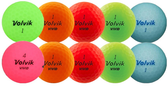 Volvik Vivid 高爾夫二手球 特A+級 10入組, 混合顏色, 10入, 1套