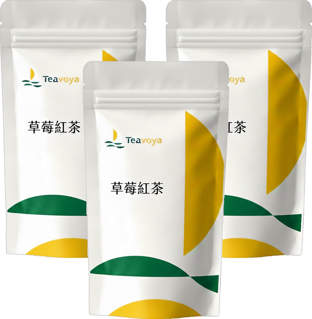 Teavoya 嘉柏茶業 草莓紅茶, 3g, 3袋, 15包