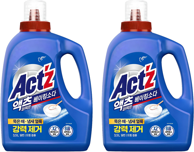 액츠 퍼펙트 베이킹소다 액상세제 본품, 3.5L, 2개